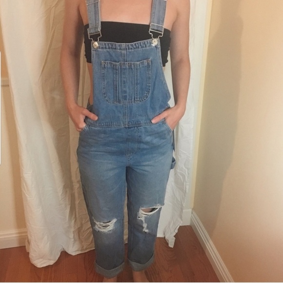 Forever 21 Denim - ⬇️⬇️$55 Forever 21 Distress Denim Jean Overalls XS